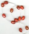 1 12x10mm Orange Quartz Faceted Oval
